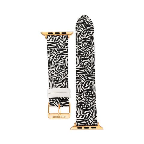 APPLE WATCH® LOGO WATCH BAND BLACK/WHITE 38-40MM IMAGE