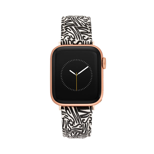 Apple Watch® LOGO WATCH BAND BLACK/WHITE 42-44MM