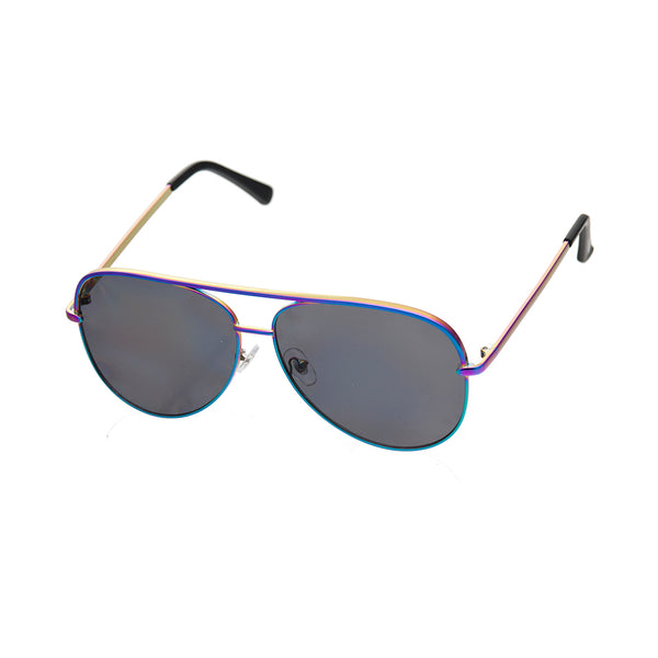 FLAT AVIATOR SUNGLASSES IRIDESCENT