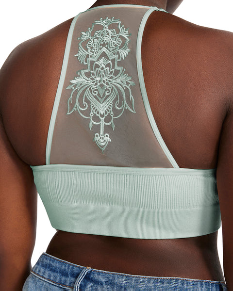 THE ELLA MESH BRALETTE SAGE +