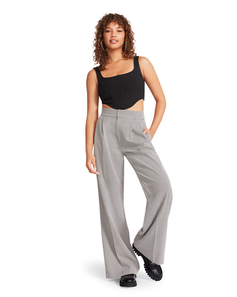 ISABELLA PLAID PANT BLACK