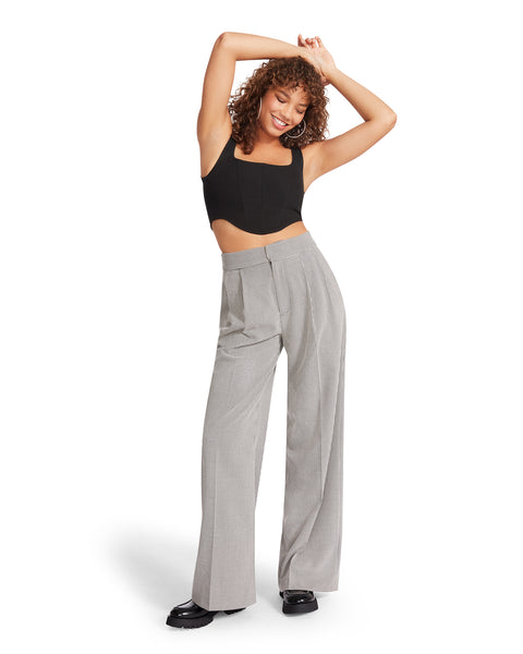 ISABELLA PLAID PANT BLACK