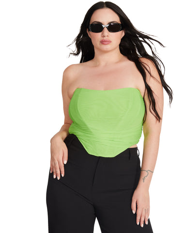 DAHLIA TOP NEON GREEN IMAGE