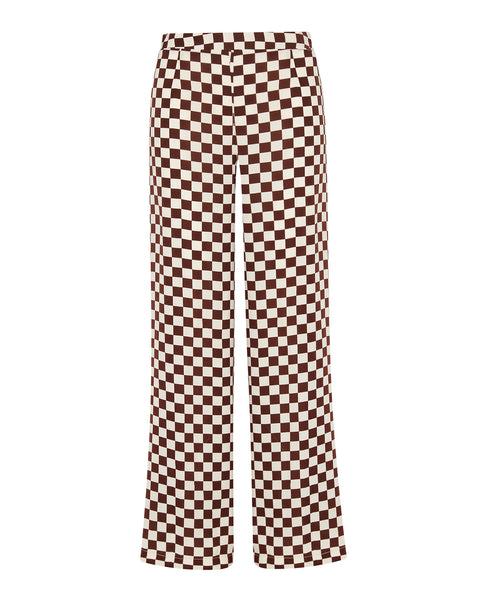 3-PIECE CHECKERED SET BROWN