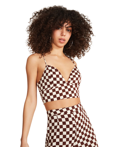 3-PIECE CHECKERED SET BROWN