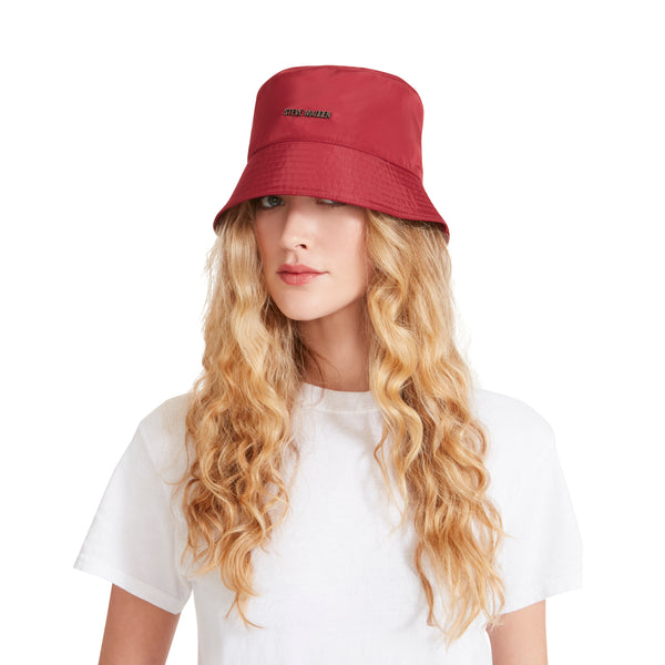 NYLON BUCKET HAT WINE